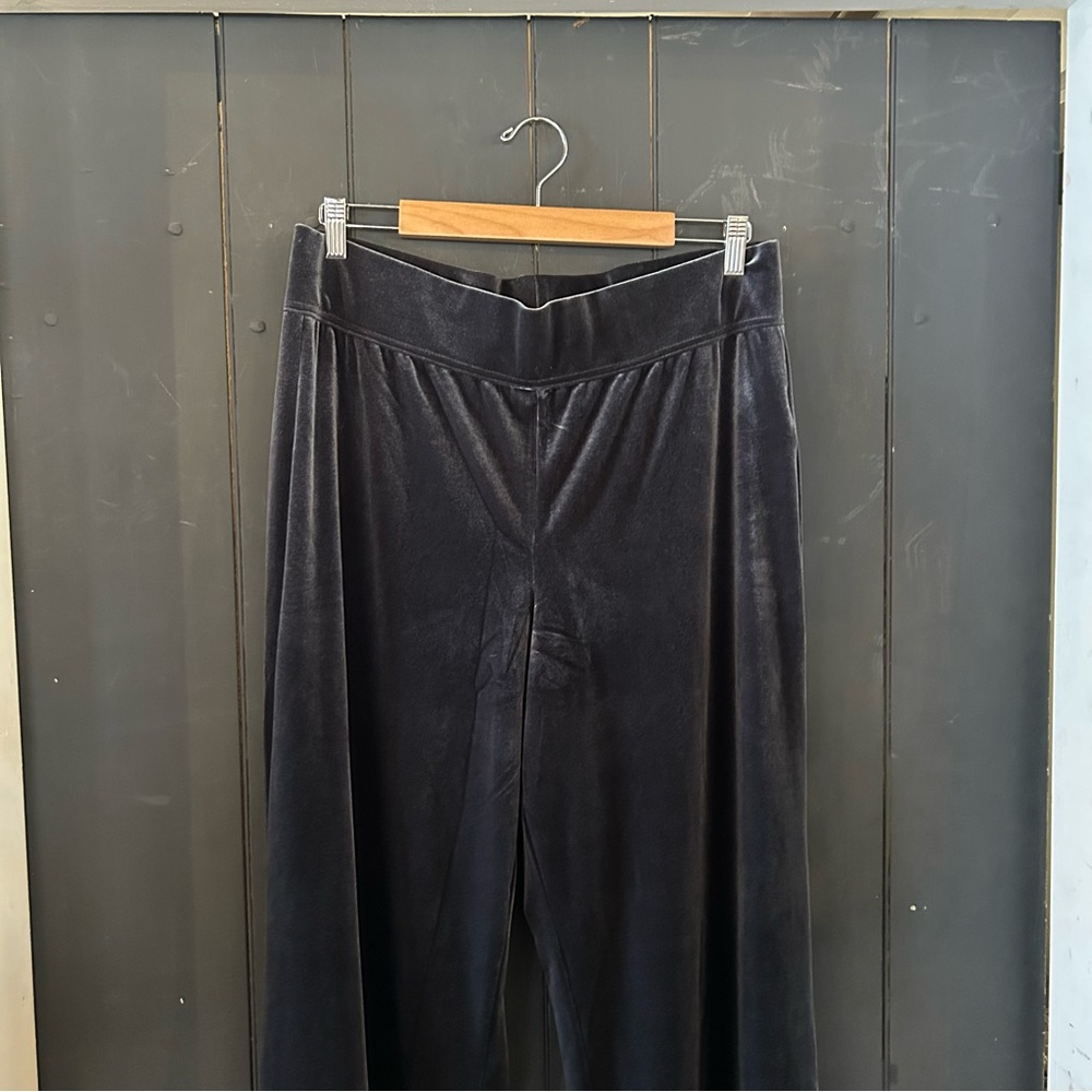Lands' End Velvet Pants in Charcoal